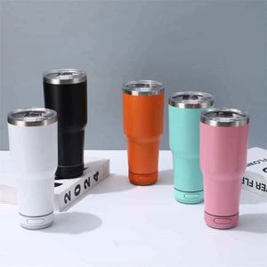 Double Wall Stainless Steel <b>Thermos</b> Cup With Double Mouth Design and Custom Color Logo Gift <b>Bottle</b> With Bluetooth Technology - Product Image 1
