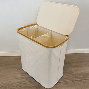 Tùy Chỉnh Logo Chất Lượng Cao Oxford Folding <span class=keywords><strong>Hamper</strong></span> Linh Hoạt Chia Có Thể Gập Lại Giỏ Giặt Với Bìa - Product Image 3