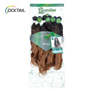 Nhà Máy Bán Sỉ Nhật Bản Sợi 3 Bó Tóc Với Ren Đóng Cử<span class=keywords><strong>a</strong></span> Xoăn Sóng Tổng Hợp Bện Tóc Màu Ombre - Product Image 5