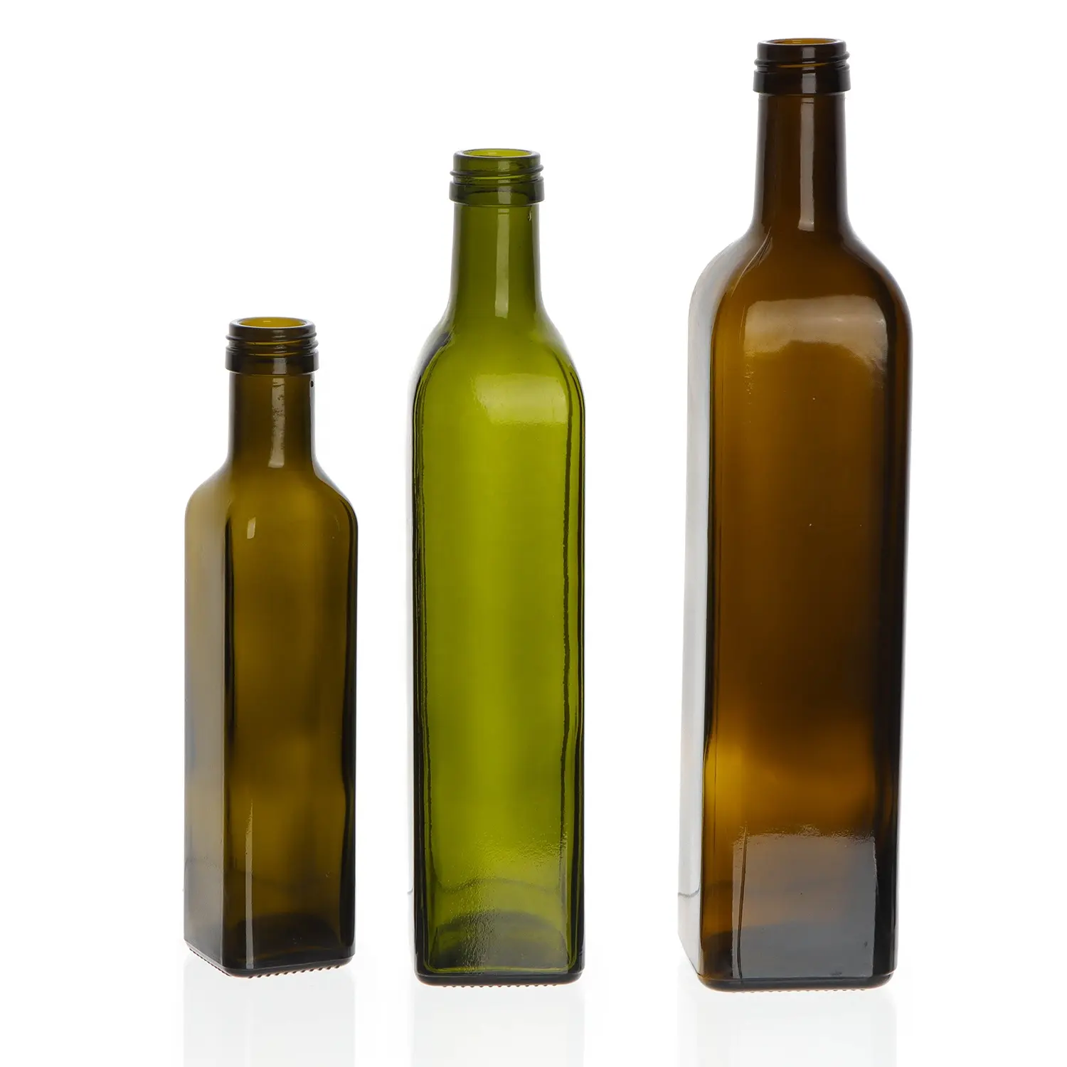 Ucuz fiyat boş 250ml 500ml 750ml 1L temizle kare zeytinyağı cam şişe