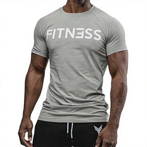 Camiseta Formal de Punto Sólido con Serigrafía Impresa para Hombre, Ropa Deportiva y de Gimnasio, Transpirable, Ecológica y de Alta Calidad - Product Image 3