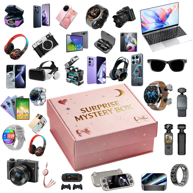 3C Electronics Caja Misteriosa Con Aparatos El Ctricos Lucky 100% Surprise Earphone Smartphone Tablet Laptop Mystery Blind Box