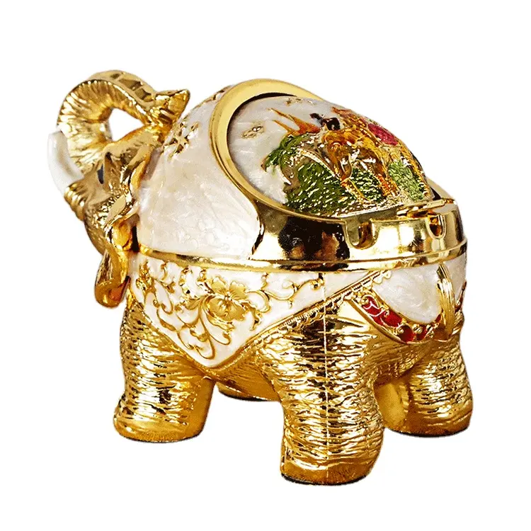 منفضة سجائر على شكل فيل من السبائك عالية الجودة الأفضل مبيعًا مُطفاية سجائر إبداعية لتزيين المنزل
