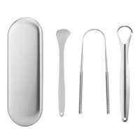 Ensemble de Grattoirs à Langue Larges en Acier Inoxydable Haut de Gamme avec Logo Personnalisable