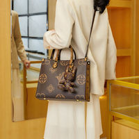 Sac fourre-tout de luxe pour femme en cuir véritable grande capacité, motif fleur ancienne, à bandoulière unique, fermeture éclair, résistant à l'eau, en coton