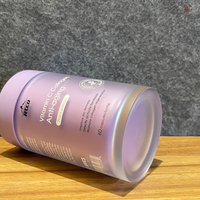 RTCO Bouteilles personnalisées en PETG de qualité alimentaire à double compartiment, 150 ml (5 oz), transparentes avec capsules givrées, pour 30, 60 ou 90 capsules de suppléments ou de bonbons gélifiés