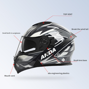 Casques de moto AD, casques de sécurité à face ouverte pour adultes, matériau ABS, protection de <span class=keywords><strong>la</strong></span> tête pour motocross, moto, nouveau fabricant direct - Product Image 2