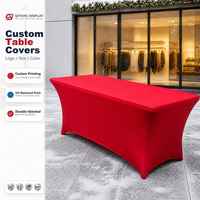 Couverture de table en polyester et spandex, logo imprimé, imperméable et extensible