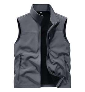 Nuovo Gilet Softshell con Colletto Spesso, Canotta Casual da Uomo, Gilet Casual con Logo Personalizzato Stampato - Product Image 3