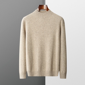 Suéter de Cachemira de punto de cuello alto Hal grueso de una pieza de Cachemira pura para hombre de Venta caliente para Otoño e Invierno - Product Image 2
