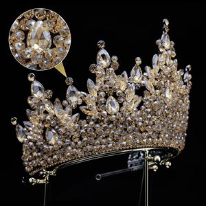 Tiara de Boda Hecha a Mano con Cuentas de Cristal en Verde, Azul, Rojo, Púrpura y Dorado, Tocado para Novia, Corona de Desfile para Reina y Mujer - Product Image 4