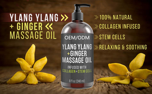 קרם גוף oem עם ylang ylang & ג 'ינג' ר שמנים אתריים הרפיה שמן גוף עם תא גזע קולגן שרירים כואבים - Product Image 6