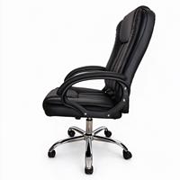Chaise de bureau de direction moderne en cuir PU noir à dossier haut, pivotante, vente en gros d'usine, acceptation OEM