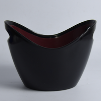 Seau à glace en plastique transparent de couleur personnalisée en forme de bateau pour boîte de nuit, bar, fête