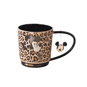 Mug en céramique à imprimé léopard 300 ml, <span class=keywords><strong>tasse</strong></span> à café Mickey/Minnie avec poignée décorative, coffret cadeau pour couple, pour la maison ou le bureau - Product Image 2