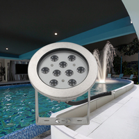 Lumière LED sous-marine extérieure 12X3W en acier inoxydable 316L 36W DC24V RGB DMX512 IP68 étanche pour bassin et fontaine avec éclairage