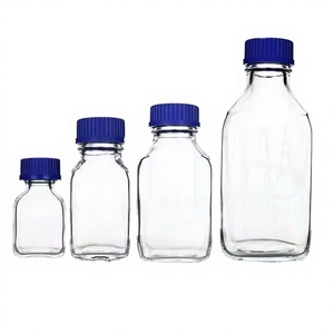 HS HS020 Botella de Laboratorio Cuadrada Graduada de Vidrio Ámbar Transparente Autoclavable para Medios y Reactivos, 1000ml, con Tapa de Rosca Azul, Garantía de 3 Años - Product Image 4