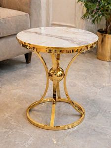 Modern Industrial Metal Frame With Marble <b>Top</b> Coffee <b>Table</b> for Living Room <b>Decoration</b> With Best Design - Product Image 4