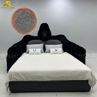 Lit moderne simple en bois massif pour garçon, lit king-size en forme de gorille de dessin animé, lit kingkong assorti pour la chambre à coucher, lit pour enfants
