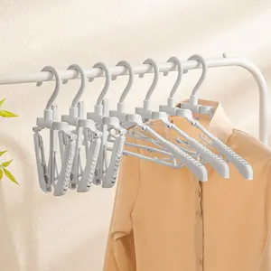 Novo Multi-função Folding Hanger Armazenamento Artefato Household Clothes Hanger Magic Clothes Support