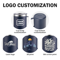 Taza de Viaje de Acero Inoxidable con Aislamiento al Vacío de 350 ml (12 oz) con Logotipo Personalizado, Taza Térmica para Café con Asa y Tapa Deslizante