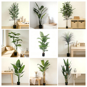 Palmier Areca Artificiel <span class=keywords><strong>de</strong></span> 1,80 m (2 m <span class=keywords><strong>de</strong></span> hauteur) avec <span class=keywords><strong>3</strong></span> tiges et 30 feuilles, en pot en plastique noir, faux palmier tropical pour la décoration intérieure et le salon - Product Image 4