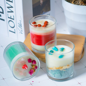 Colored Glass <b>Candles</b> Round Modern Style Valentine'S Day Decor All Seasons Use - Product Image 2