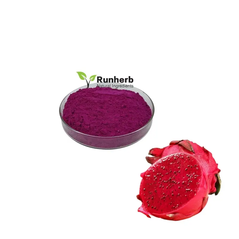 Pigment alimentaire de marque privée poudre de Pitaya rose lyophilisée naturelle prix de gros poudre de fruit du dragon rouge
