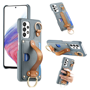 <span class=keywords><strong>Étui</strong></span> de téléphone en cuir PU de qualité supérieure pour A36/A56 A17 A16 S26, design style Ins, fonction portefeuille, fente pour cartes, béquille dissimulée, dragonne - Product Image 1