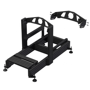 Sim Racing Rig Driving Cockpit Gaming 4080 40160 Black Anodized Aluminum Extrusion Profiles for Sim Racing <b>Frames</b> - Product Image 6