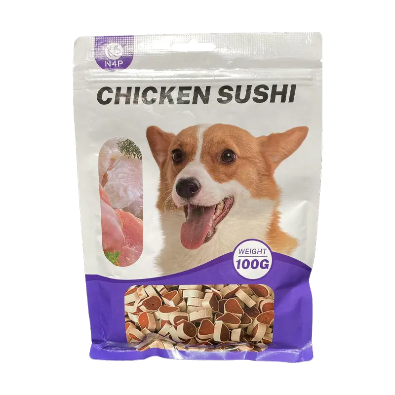 N4P 100g Snack da addestramento per cani dolcetti con pollo al merluzzo Snack per cani Snack cibo per animali domestici carne secca
