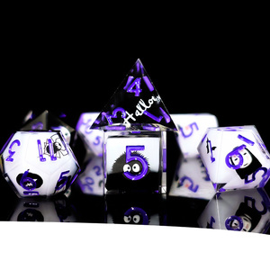 ชุดลูกเต๋าวัสดุเรซินลายสเลนเดอร์แมนน่ารัก7ชิ้น/เซ็ตพร้อมขอบคมสำหรับเกมกระดานความบันเทิง DND - Product Image 6