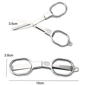 Mini Nhỏ Thép Không Gỉ Kính Thiên Văn Gấp Di Động Cá Cắt Kéo Đa Mục Đích 8 Hình Dạng Kéo - Product Image 4