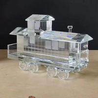 Meilleur souvenir gravé poli de l'usine de trophée de camion de modèle en verre de cristal pour la décoration en verre K9 vente en gros