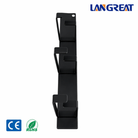 Panneau de gestion de câbles en métal 1U avec anneaux en D, organisateur de câbles horizontal à 5 anneaux pour rack de serveur 19 pouces