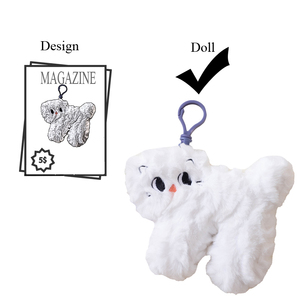 Tùy chỉnh dễ thương <span class=keywords><strong>Panda</strong></span> sang trọng Mặt dây chuyền Keychain phim hoạt hình động vật phụ kiện đồ chơi - Product Image 2