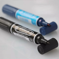 Stylo marqueur d'école à encre permanente non effaçable haut de gamme et durable rouge bleu et noir à trois couleurs en plastique