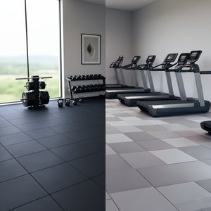 Durable <b>Interlocking</b> Rubber Gym <b>Floor</b> <b>Mats</b>, Noise Reduction EPDM Flooring Tiles for Workout Area and Weightlifting Zones - Product Image 1