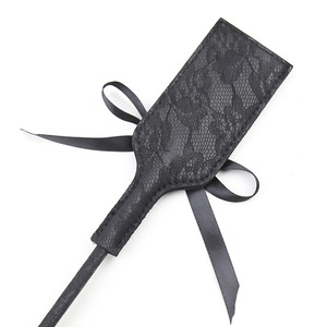 Fouet à plumes double tête à double usage, nœud en dentelle noire, jouet sexuel en dentelle <span class=keywords><strong>sexy</strong></span>, fouet BDSM, jouet pour fessées, jouet pour picots - Product Image 5