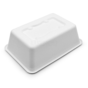 800ml Regfrigerator Safe Bagasse Biodegradable Takeaway <strong>Paper</strong> Food Storage &amp; Container Lunch Box Disposable Microwave Safe - Product Image 5