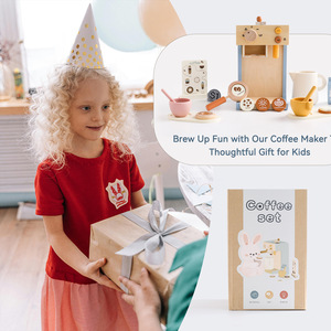 Set Giocattolo <span class=keywords><strong>Cucina</strong></span> per Bambini in Stile Nordico, Macchina del Caffè in <span class=keywords><strong>Legno</strong></span>, Giocattoli di Simulazione <span class=keywords><strong>Cucina</strong></span> e Cibo - Product Image 4