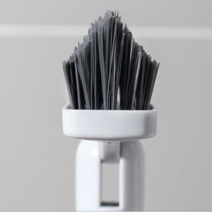 Cepillo para limpiar juntas de <span class=keywords><strong>suelo</strong></span> con mango largo y cerdas rígidas para azulejos, esquinas, alfombras, garajes, terrazas y suelos de ducha - Product Image 2