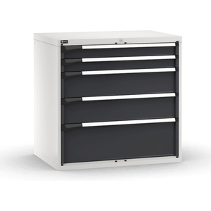 Commode 5 tiroirs Fami Master gris anthracite avec extension complète 1020x726x1000mm - Product Image 1