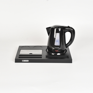 Juego de <span class=keywords><strong>bandejas</strong></span> negras de plástico para habitación de Hotel, hervidor de 0,8 L de capacidad, de buena calidad - Product Image 3