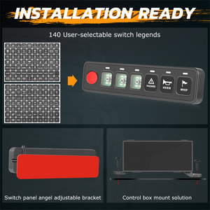 Panel de Interruptores de 6 Canales con Luz LED Multifunción de 12V para Automóviles Todoterreno, SUV, Side-by-Side, UTV, Quad, 4 Ruedas - Product Image 5