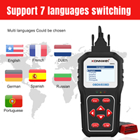 Escáner de Automóviles Universal Bluetooth Clásico Mejorado KONNWEI KW818 OBD II para Lector de Códigos de Falla del Motor del Automóvil Herramienta de Diagnóstico CAN