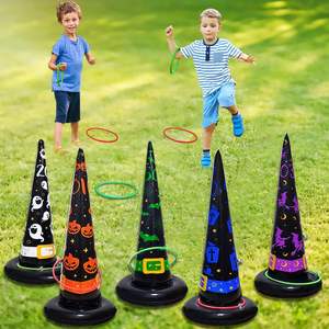 Inflatable PVC Halloween <b>Hat</b> Set with Toy Ring Toss Game-Waterproof & Durable for Parties & Outdoor Use - Product Image 4