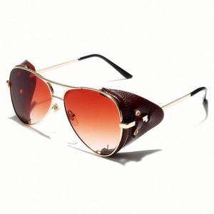 2021 New Arrivals Fashion UV400 Water Shaped <b>Sunglasses</b> Small Metal <b>Sunglasses</b> Steampunk <b>Sunglasses</b> Women - Product Image 2