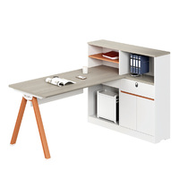 Poste de travail de bureau en îlot, bureau informatique moderne avec cloison de séparation pour employé, ensemble de mobilier de luxe en bois en forme de L, vente en gros