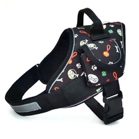 Harnais Tactique Classique pour Grands Chiens avec Bande Réfléchissante, Anneau en D et Poche Inclus, Fabriqué en Nylon Durable